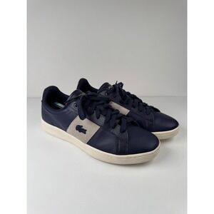 Lacoste Carnaby Pro CGR Leather Sneakers Shoes Navy White Mens Size‎ 9.5